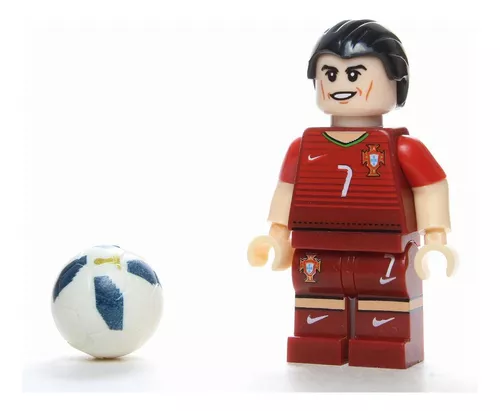 Minifiguras De Fútbol Lego Bloques De Construcción Messi Ronaldo