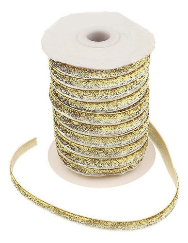 Cordón Cinta De De Brillo Metálico 45 Metros