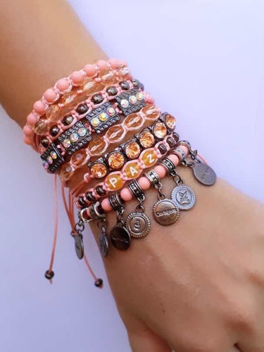 Imagem 8 de 10 de Mix Pulseiras Coloridas Ajustavel Moda Blogueira Verão Praia