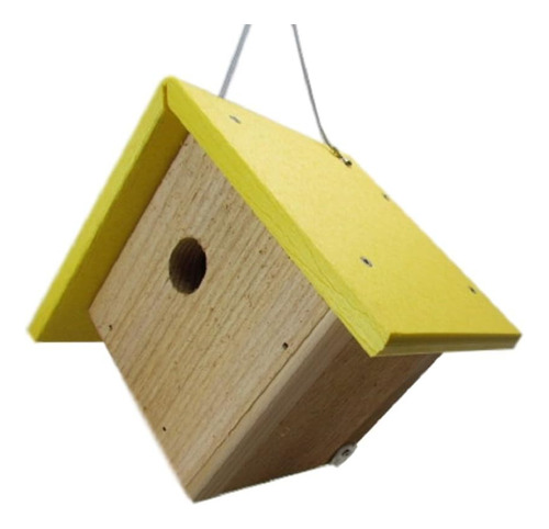 Cedar & Poly Wren, Chickadee, Warbler Birdhouse (amarillo)