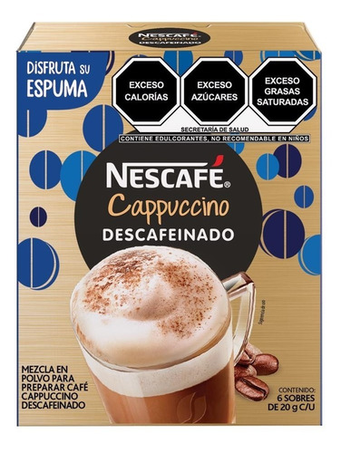 Nescafé Cappuccino Descafeinado 120g - Caja Con 6 Unidades