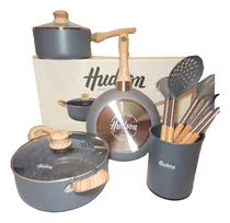 Comprar Batería Hudson Granito Cerámica Juego De  Cocina Antiadheren