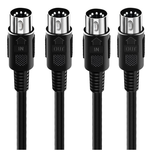 Cable Midi De 1.65 Pies, Paquete De 2 Cables Midi Macho A Ma