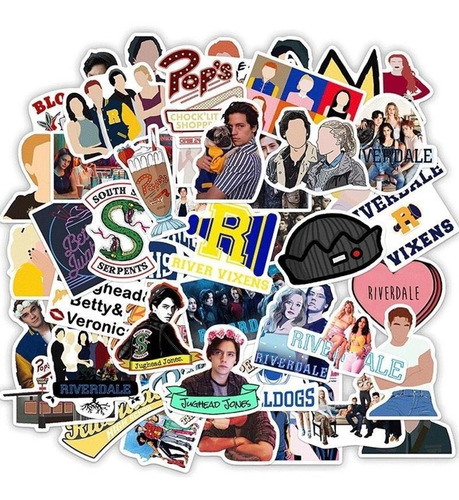 Set 50 Stickers Riverdale Decorativo Skateboard Wallpaper