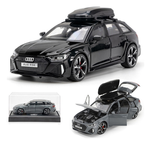 Audi Rs6 Avant Miniatura Metal Coche Con Luces Y Sonido 1/32