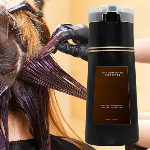 Champú Para Teñir El Cabello, 200 Ml, Color Marrón Oscuro