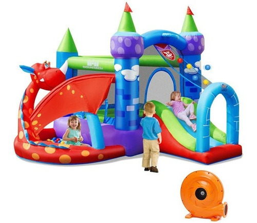 Bountech Dragon Castillo Saltarin Tobogan Piscina Inflable