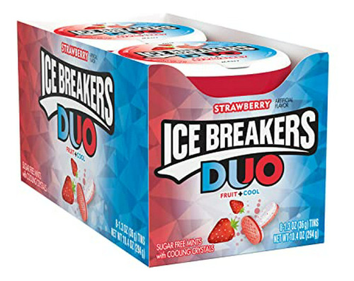 Mentas Sin Azúcar Ice Breakers Duo Fruit Plus Cool Strawberr