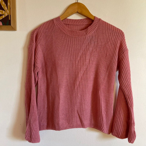 Sweater Basico Mujer Rosa