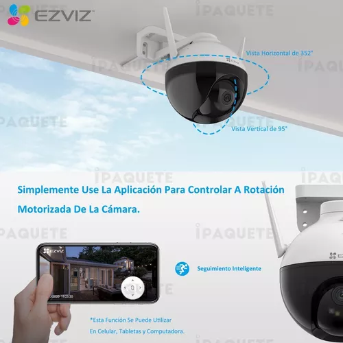 Camara De Seguridad IP Wifi Ezviz HD 1080p C8C Exterior Domo Motorizada  Audio