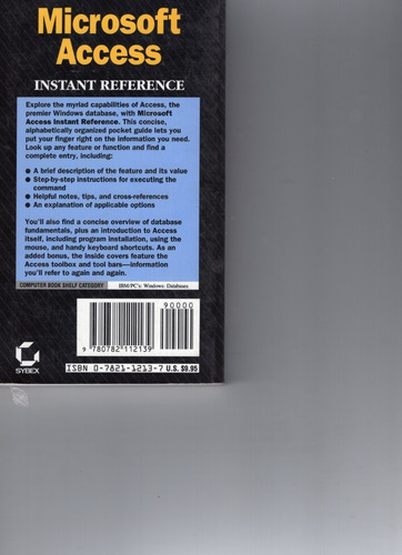 Microsoft Access Instant Reference