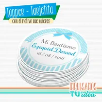 Comprar Estampita Bautismo - Círculo Bautismo Varón Con Puntitos