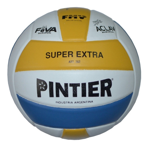 Pelota Voley Pintier Oficial Tricolor Super Extra Cuero 302