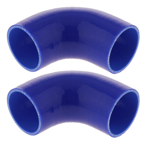 2 Piezas 90 Grados 3 Pulgadas / 76 Mm Tubo De Silicona Codo