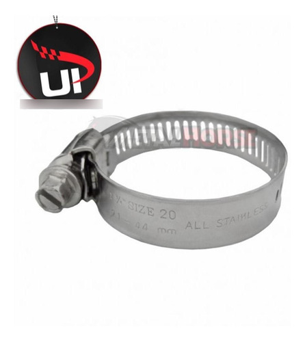 Imagem 2 de 2 de Abraçadeira 16-25mm (5/8'' - 3/4'') - Inox
