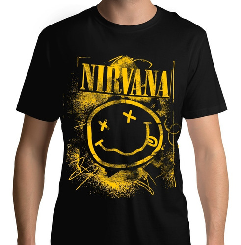 Playera Nirvana Hombre Cuello Redondo