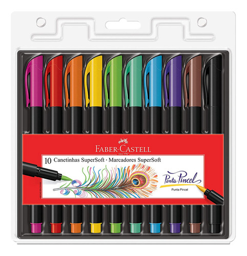 Marcadores 10 Punta Pincel  Faber Castell