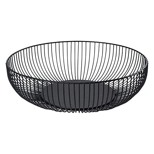 Mesh Fruit Bowl For Kitchen Counter Metal Wire Fruit Ba...