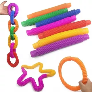 Pop Tubes Tubos Fidget Toy Sensoriales Gigantes Pack X 8