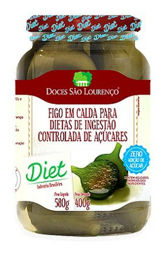 Imagem 1 de 1 de Figo Em Calda Diet São Lourenço 400g