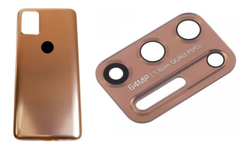 Compatible Con Tapa Trasera Moto G9 Plus Rosa+cristal Camara