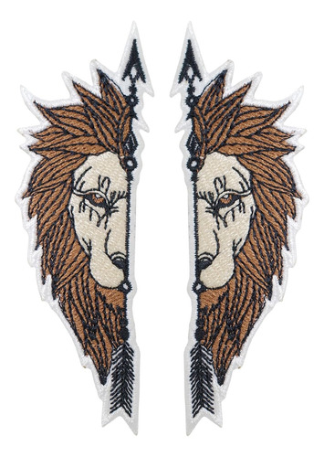 2 Parches Planchar Flecha De León, Emblema De Apliques...