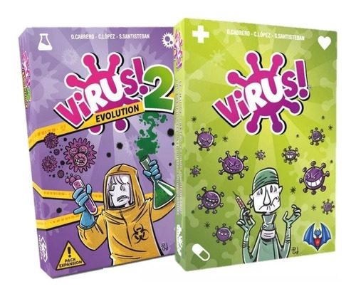 Imagen 8 de 10 de Combo Virus + Virus 2 Expansion Juego De Cartas Dragon Azul