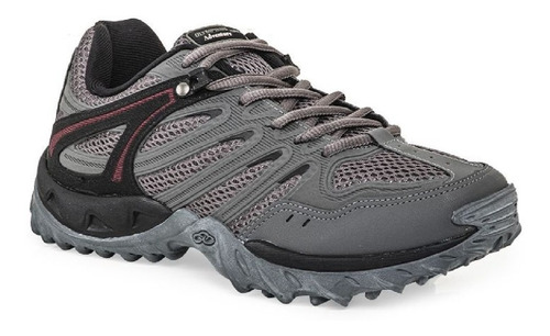 Olympikus Zapatilla Traction Trekking Outdoor Gris Bordo Dep