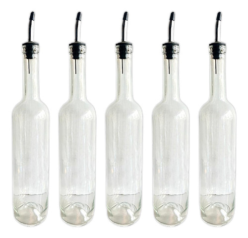 Set 2 Botella Dispensador Vinagrera Aceitera Vidrio 750 Ml