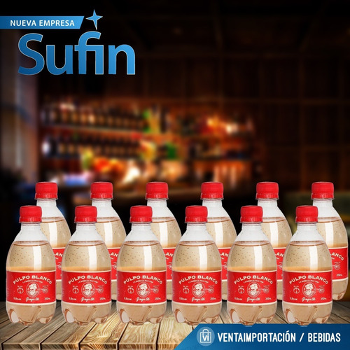 Imagen 3 de 3 de Pulpo Blanco Ginger Ale 350ml Pack X 12 Unidades - Sufin