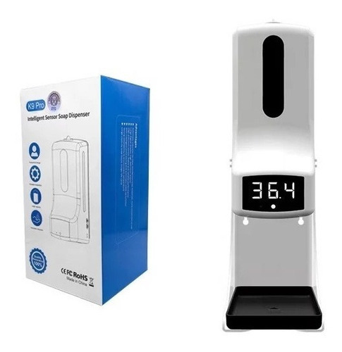 Dispensador De Gel O Sanitizante Con Termometro K9 Pro X Color Blanco