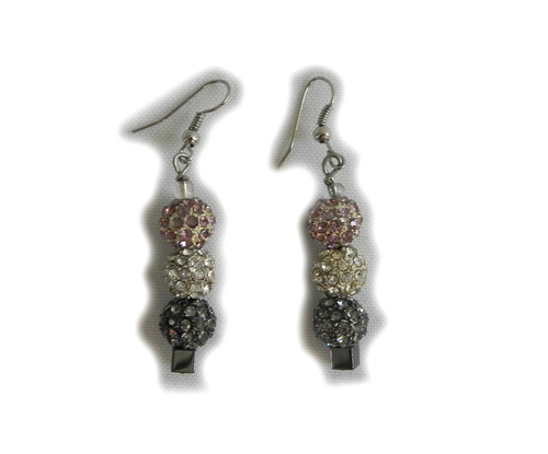 Aretes Shamballa Piedra De Cristales Estilo Swarovski #3