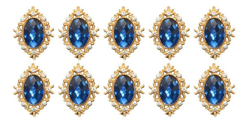 Botones De Cristal Azul Claro 30x25mm Azul Claro 30x25mm