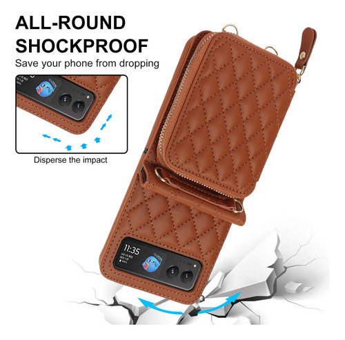 Funda Con Textura Rómbica Para Motorola Razr 40