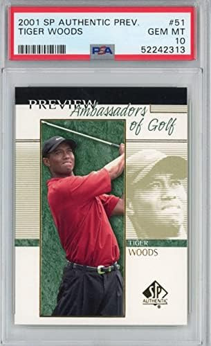 Graded 2001 Upper Deck Ud Golf Sp Vista Previa Auténtica Tig