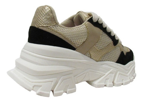 Tenis Para Dama Ref. 21349 Negro/champang