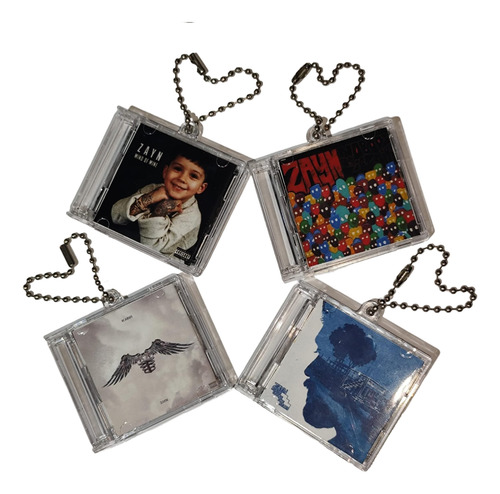 Llavero Mini Disco Cd Nfc Zayn Malik Blanco