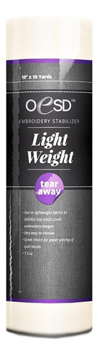 Light Weight 1.5 Oz Tear-away Stabilizer 10  X 10 Yards