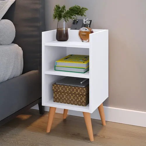 Criado Max Mudo Com Pés Retrô Porta Celular Nichos Compacta Acaba...