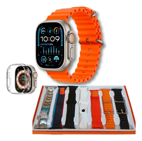 comprar Smartwatch 7 Pulseiras Ultra S100 Relógio Inteligente Watch