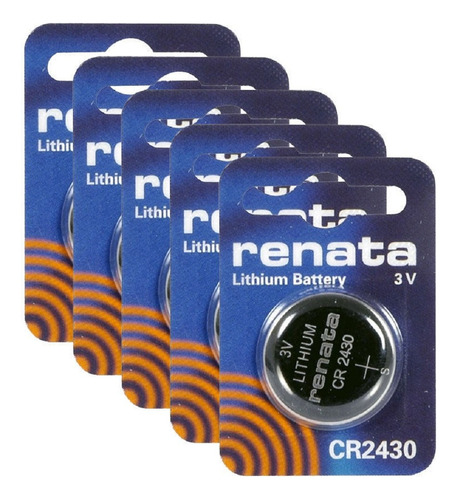 Renata Cr2430 - Baterias De Litio (3 V, 5 Unidades)