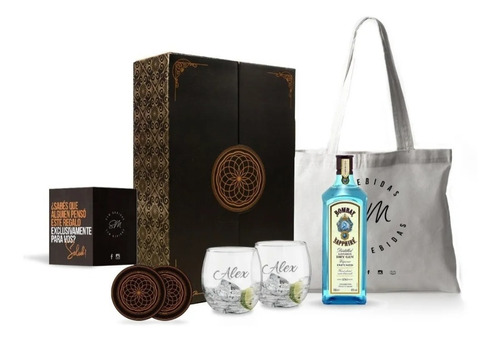 Experiencia Box Gin Bombay London Dry + 2 Vasos Grabados