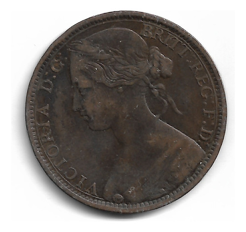 Gran Bretaña Penny 1862 Cobre Km# 749 Exc