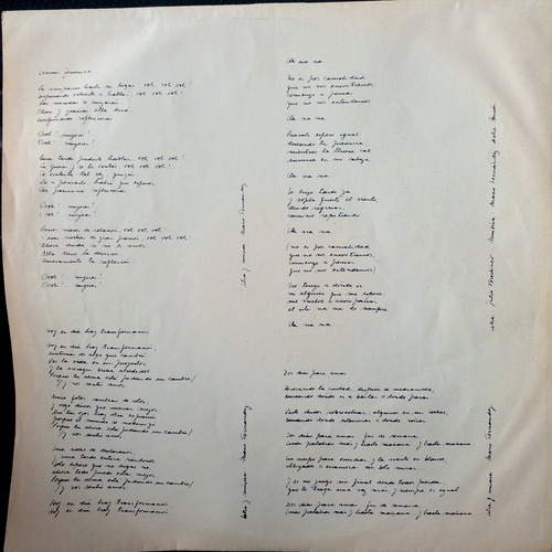 Cosmeticos Vinilo Lp Insert 1985 Impecable Julio Moura Estándar