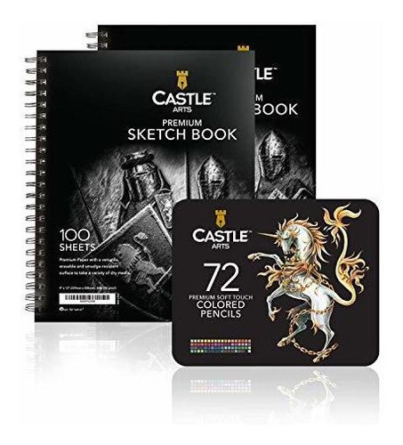 Lapices De Colores Castle Art De Arte 72 Piezas Con 2 Libros