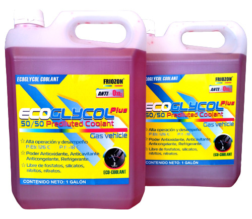 Refrigerante Ecoglycol Gas Rojo 50/50 Alta Operación Gal X 2