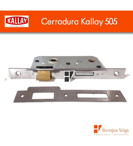 Cerradura Kallay 505 Nueva!! Frente Acero Inox Reforz Baño