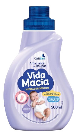 Kit Vida Macia Bebe 4 Lava Roupas + 4 Amaciante Amendoãs