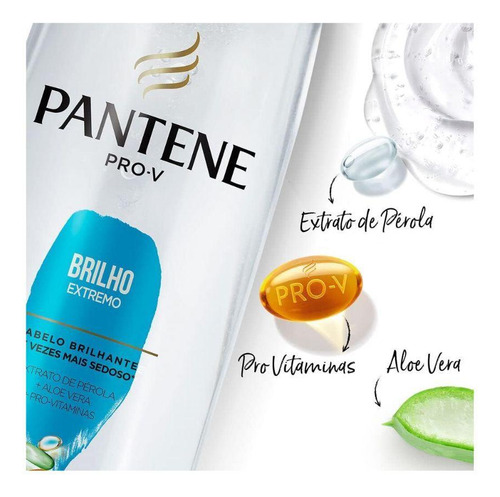 Kit Pantene Brilho Extremo 2 Shampoo 400ml