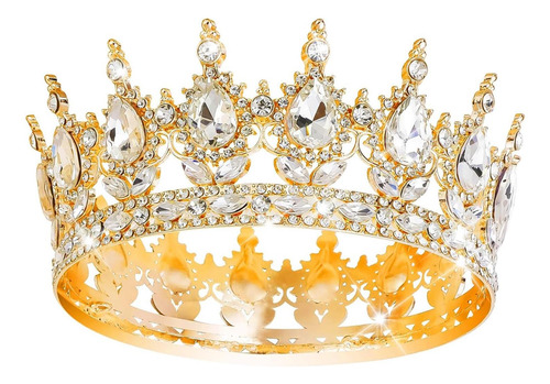 Corona De Reina Coronas Y Tiaras De Boda Con Diamantes De El Corona Blanca Dorada.